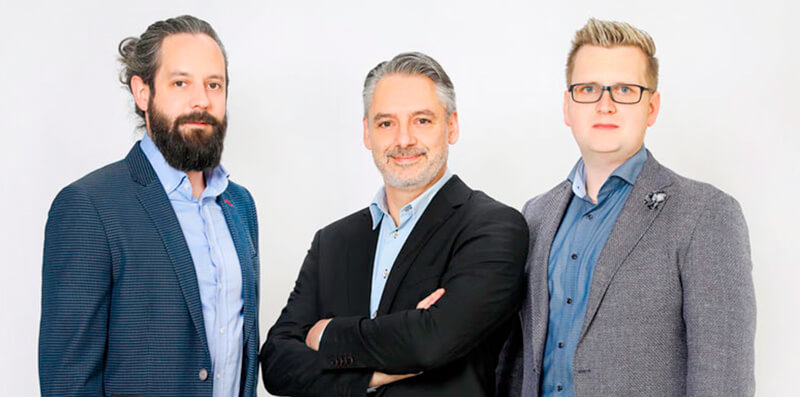 Portraitbild der WSH GmbH Geschäftsführer Florian Runow, Jörg Hornisch, Philipp Niggemann